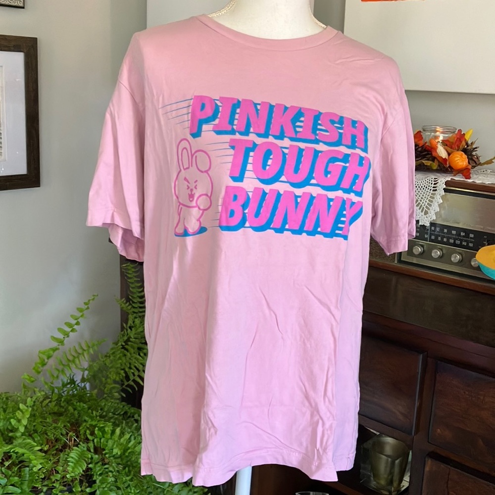 BT21 soft tee pinkish tough bunny size M